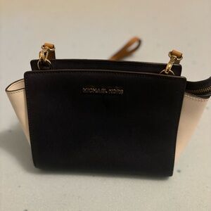 Michael Kors Small Leather Colorblock Crossbody Bag